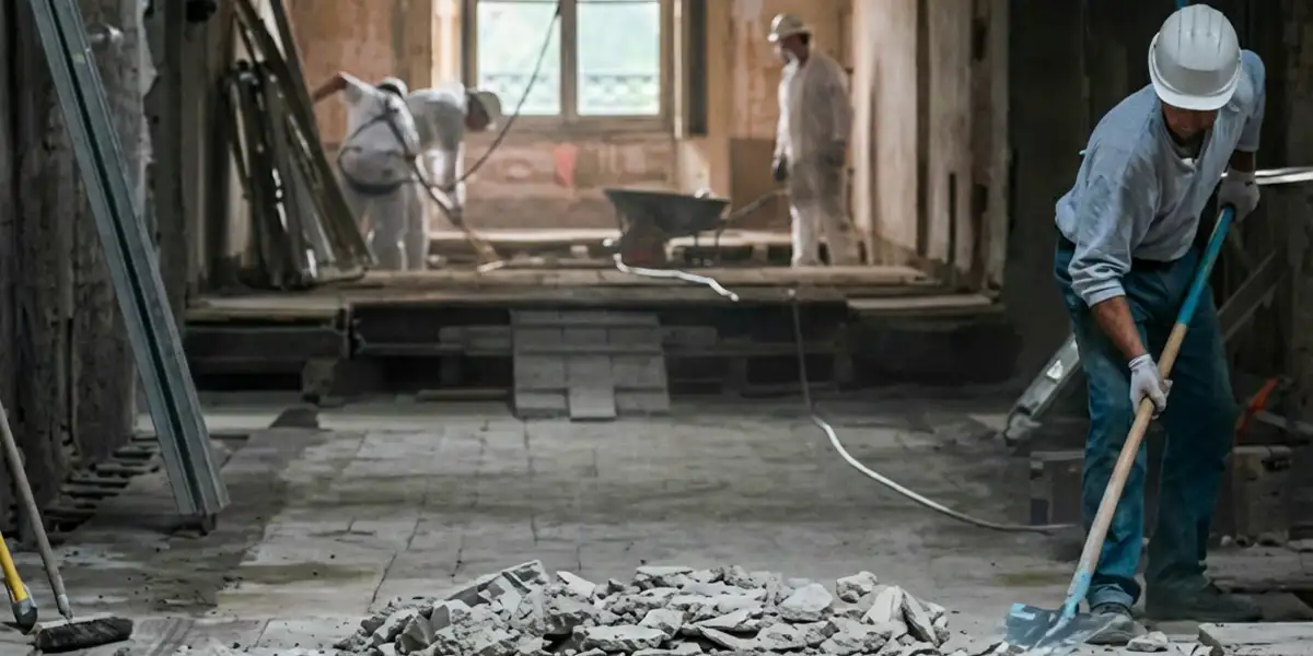 fire damage restoration professionals performing structural cleanup and restoration after a fire in Overland Park, KS