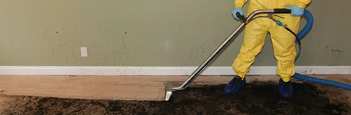 sewage removal service performing deep cleaning and extraction of sewage from an indoor area in Overland Park, KS
